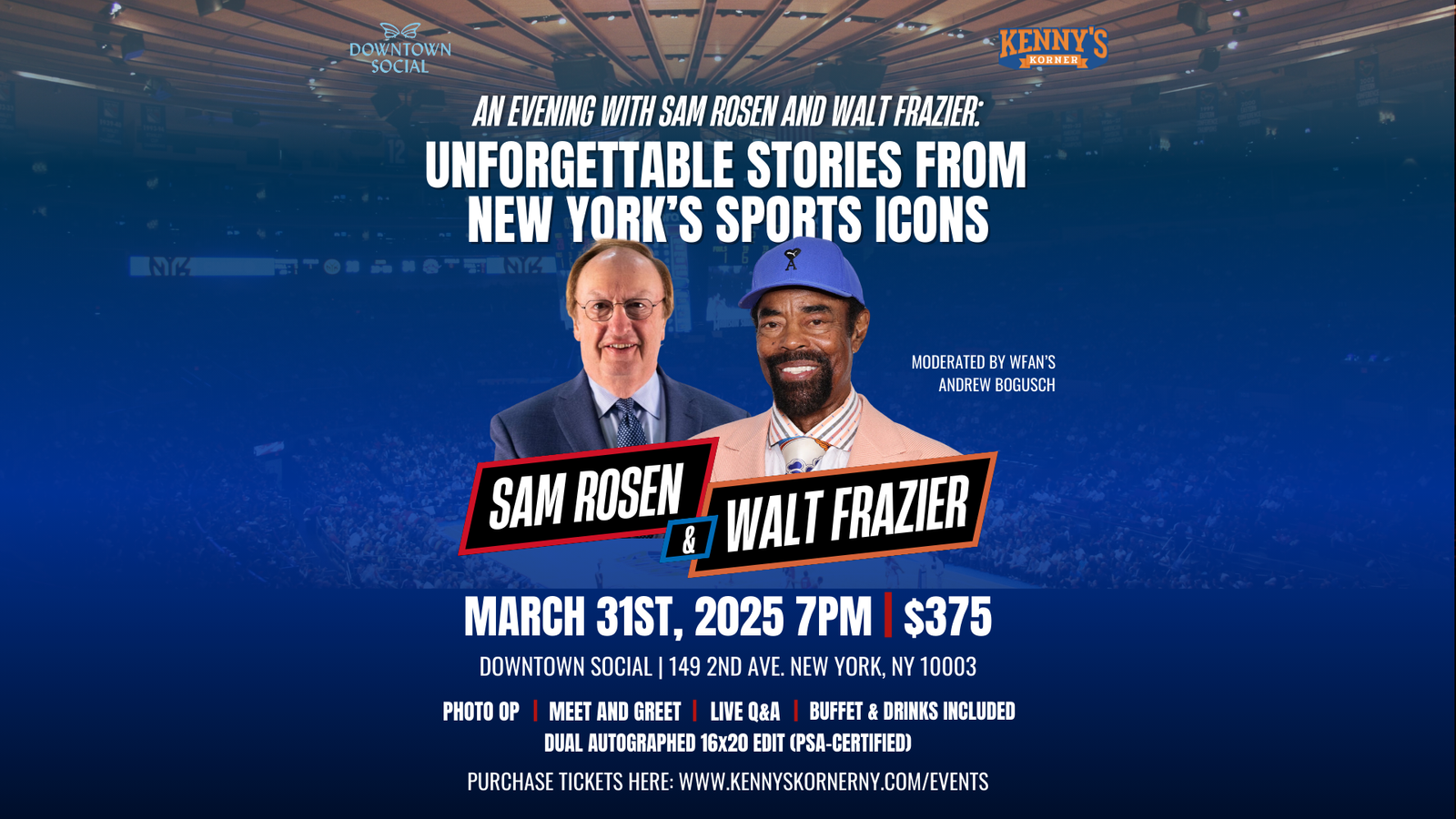 Walt Frazier & Sam Rosen Signing Event