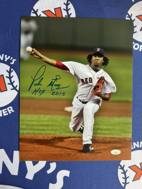 Pedro Martinez Boston Red Sox Signed & HOF Inscribed 11x14 Photo JSA / COA