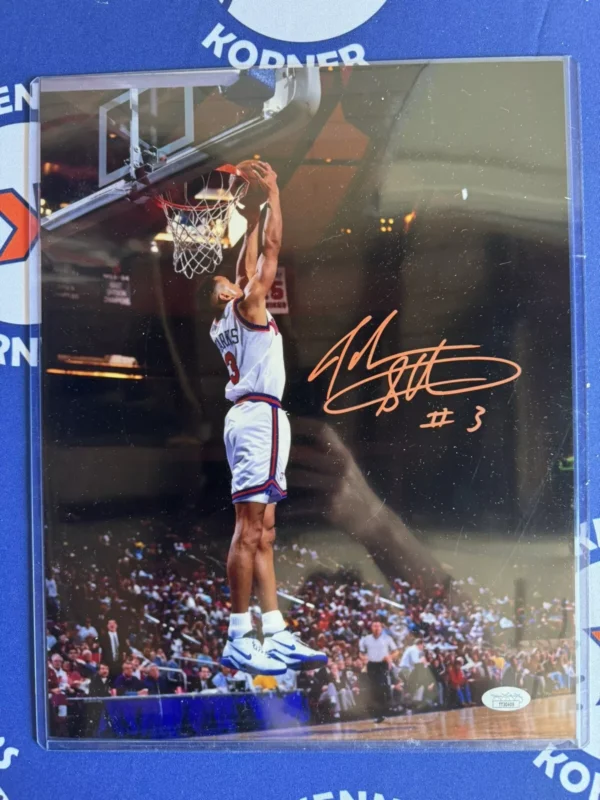 John Starks New York Knicks Autographed 11x14 Photo JSA Cert