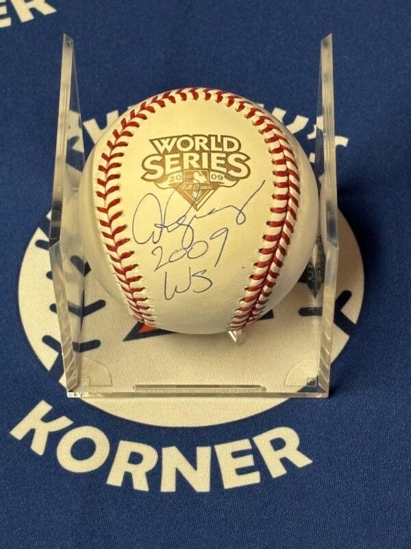 New York Yankee Slugger Alex Rodriguez Autographed 2009 World Series Logo Ball JSA / COA