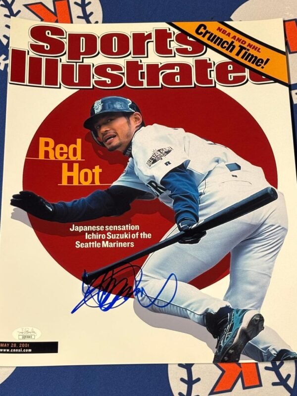 Seattle Mariner Baseball Hall Of Fame Ichiro Suzuki Autographed 11x14 Photo JSA / COA - Image 4