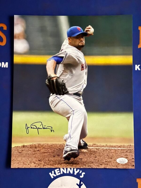 New York Mets Johan Santana Autographed 11x14 Photo JSA / COA - Image 2