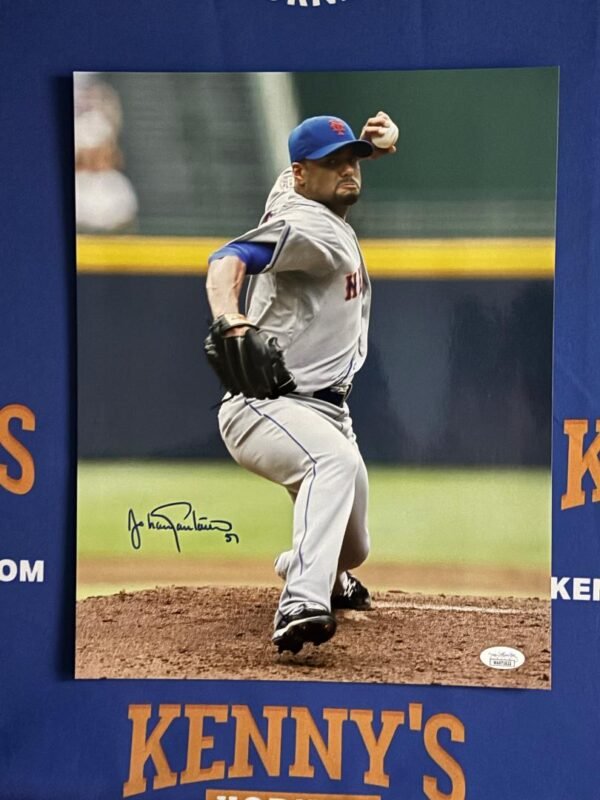 New York Mets Johan Santana Autographed 11x14 Photo JSA / COA