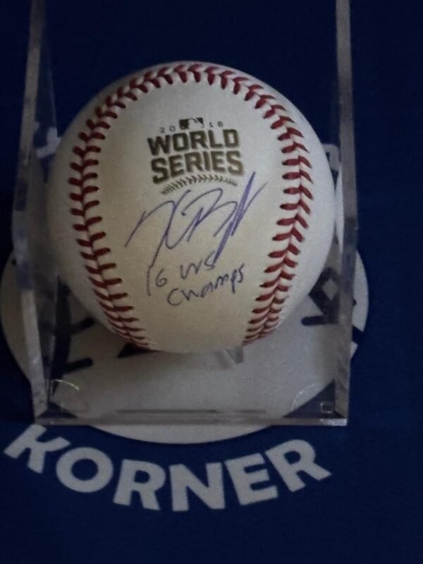 Chicago Cub World Series Champ Kris Bryant Autographed 2016 World Series Logo Baseball JSA/COA - Image 3