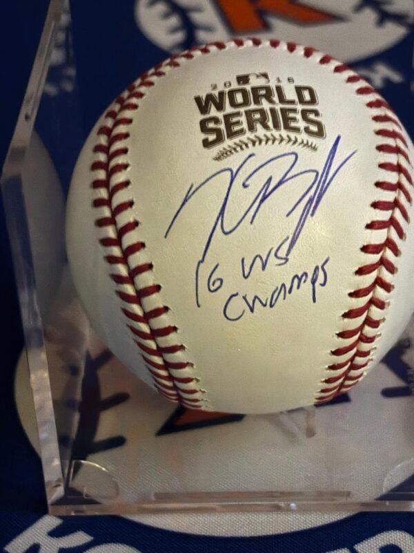 Chicago Cub World Series Champ Kris Bryant Autographed 2016 World Series Logo Baseball JSA/COA