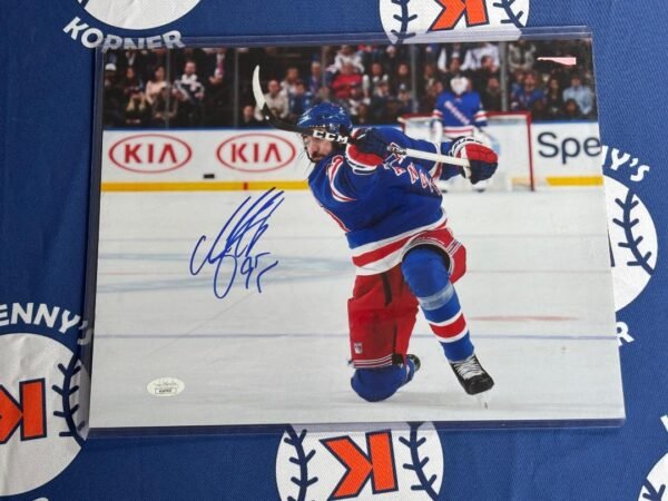 New York Rangers Sniper Mika Zibanejad Autographed 11x14 Photo. JSA / COAT