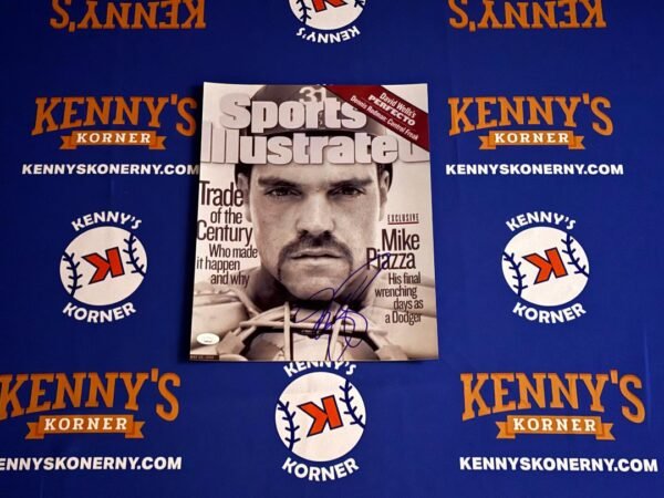 New York Mets Hall of Famer Mike Piazza Autographed 11x14 Sports Illustrated Cover JSA / COA