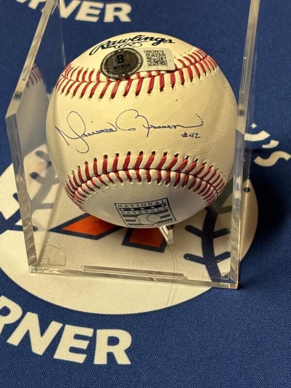 Mariano Rivera Autographed Hall Of Fame Baseball