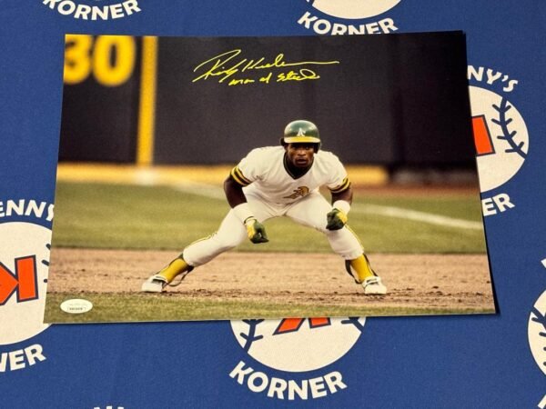 Hall of Famer Rickey Henderson Autographed Oakland A's 11x14 Photo JSA / COA