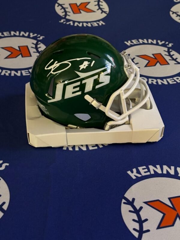 Sauce Gardner New York Jets Autographed Mini - Helmet Beckett COA