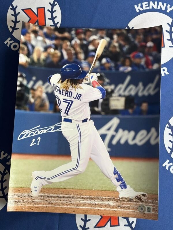 Toronto Blue Jays Slugger Vladimir Guerrero Jr Autographed 11x14 Photo Beckett Certified