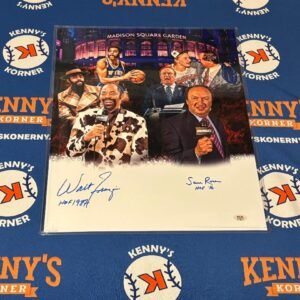 Walt Frazier & Sam Rosen Dual Autographed 16x20 w/ HOF INS PSA / DNA