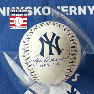 Joe Torre Signed NY Stitch Logo Baseball