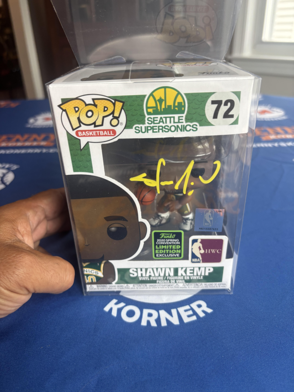 Autographed Funko Pop From Seattle SuperSonics All-Time Great Shawn Kemp - Image 3