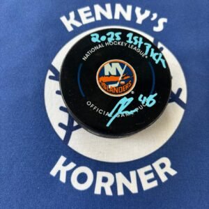 New York Islanders #1 Pick Matthew Schaffer Autographed Official Game Puck w/ #1 Pick Inscription JSA / COA