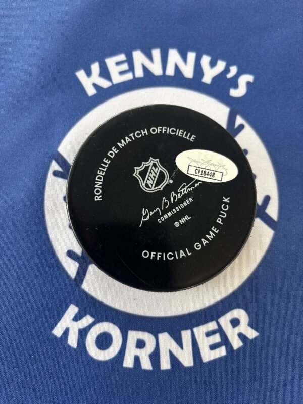 New York Islanders #1 Draft Pick Matthew Schaffer Autographed 2025 Draft Puck JSA / COA - Image 2