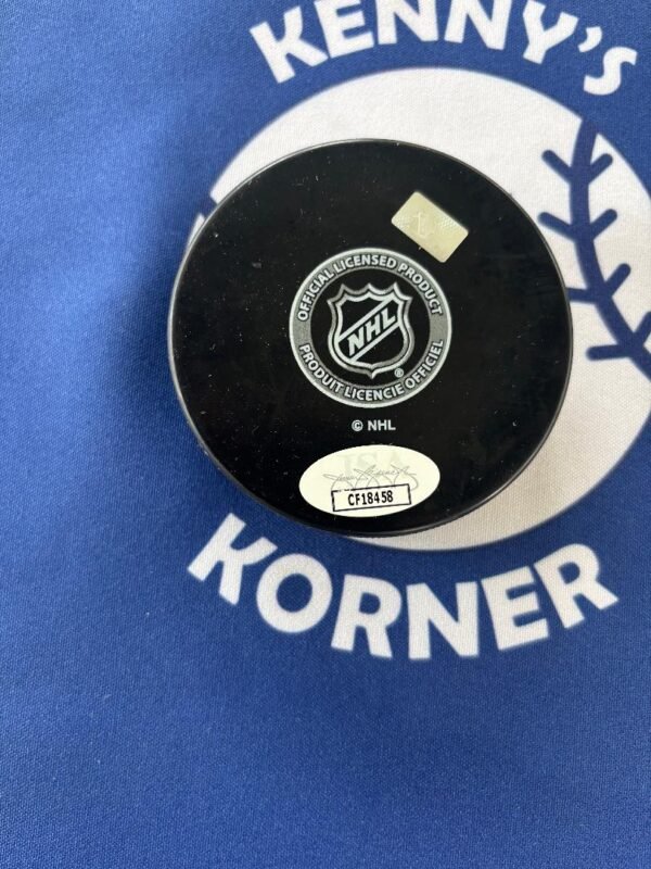 New York Islanders #1 Draft Pick Matthew Schaffer Autographed 2025 Draft Puck JSA / COA - Image 3