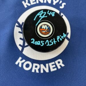 New York Islanders #1 Pick Matthew Schaffer Autographed Official Game Puck w/ #1 Pick Inscription JSA / COA
