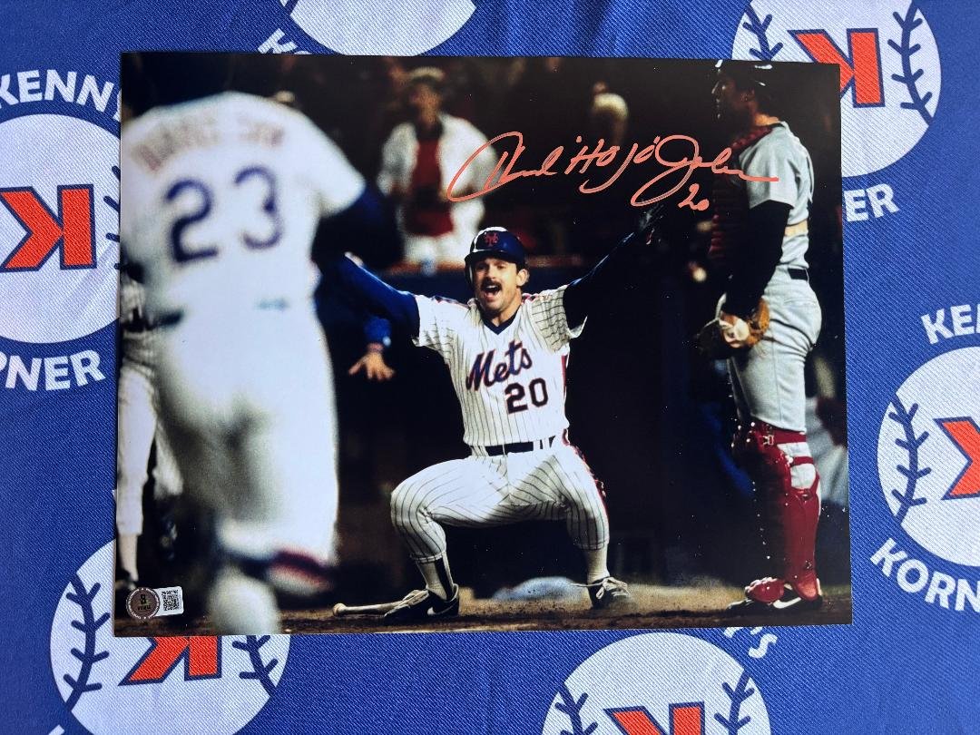 New York Mets 1986 Clutch 3rd Baseman Howard "HoJo" Johnson Incredible Image Autographed 11x14 Photo Beckett Cert