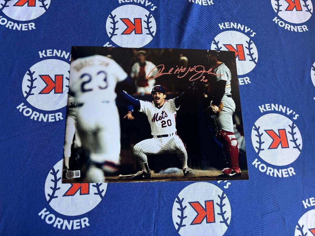 New York Mets 1986 Clutch 3rd Baseman Howard "HoJo" Johnson Incredible Image Autographed 11x14 Photo Beckett Cert - Image 2