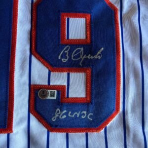 1986 New York Mets Clutch Lefty Bobby Ojeda Autographed & Inscribed Mets Home Jersey Beckett COA