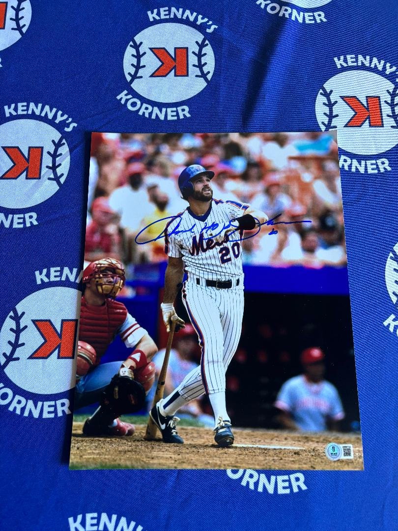 New York Mets 1986 Clutch 3rd Baseman Howard "HoJo" Johnson Incredible Hitting Image Autographed 11x14 Photo Beckett - Image 2
