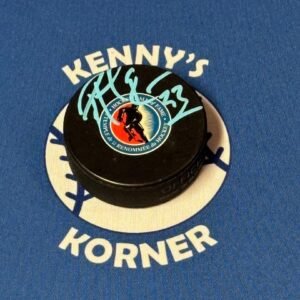 Hall Of Fame Goalie Patrick Roy Autographed Hall of Fame Puck JSA/COA