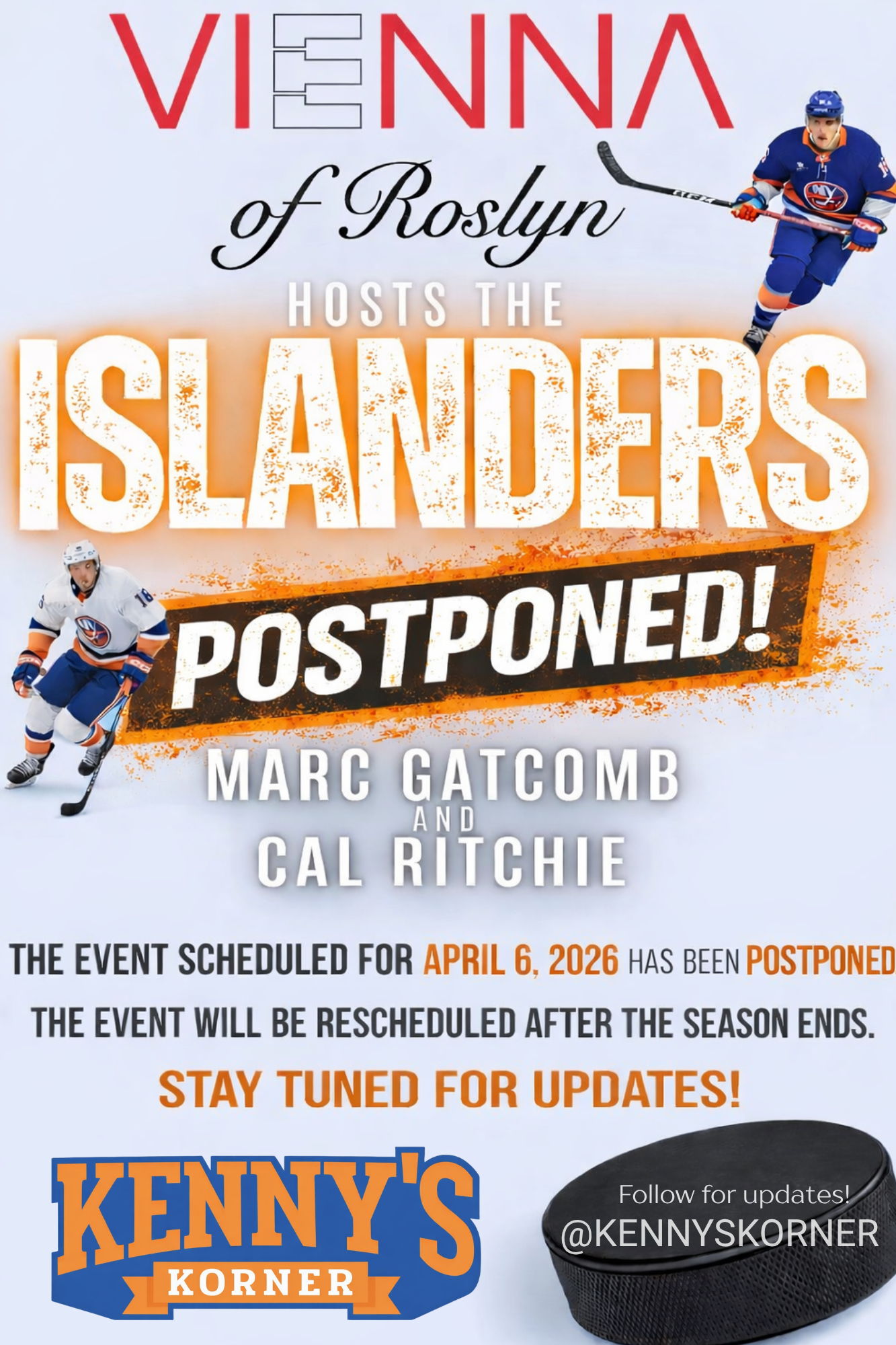 A Night To Remember With Islanders: Calum Ritchie and Marc Gatcomb