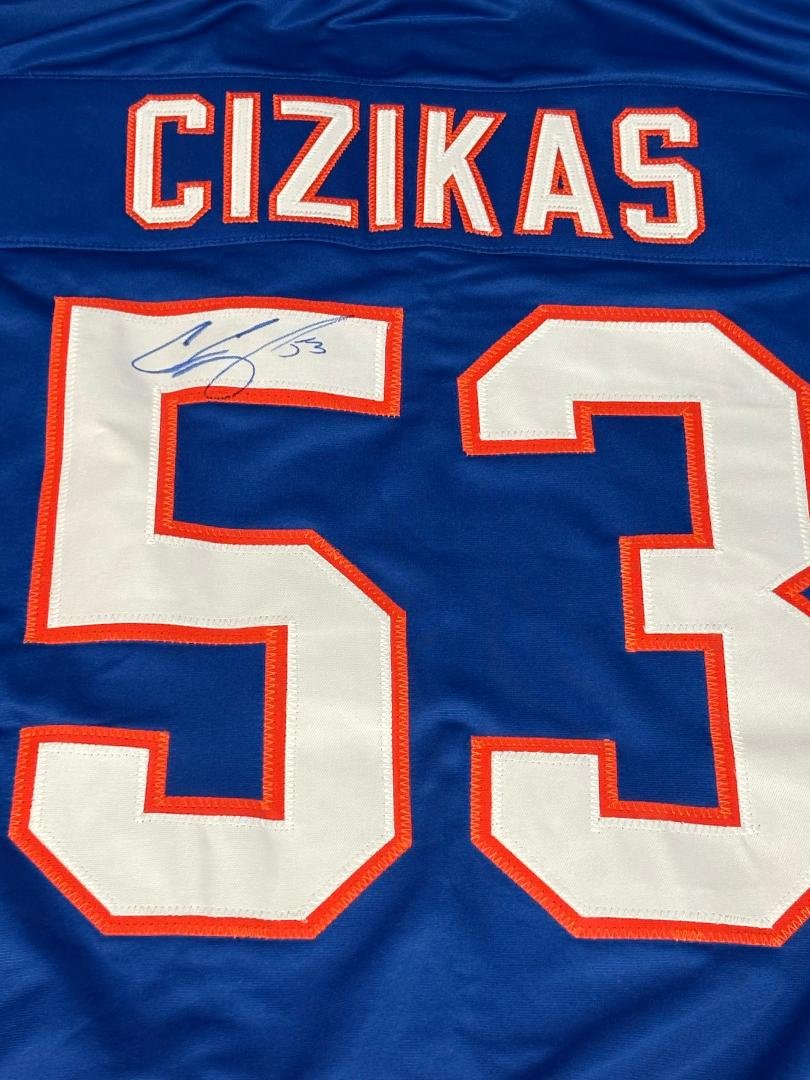 New York Islanders Glue Casey Cizikas Autographed Islanders Jersey