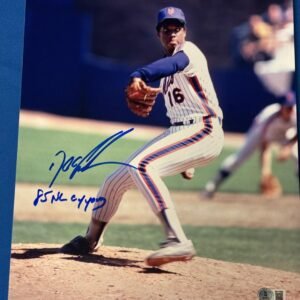 New York Mets Ace Dwight "Doc" Gooden Autographed 11x14 Photo. Inscribed '85 Cy Young. Beckett