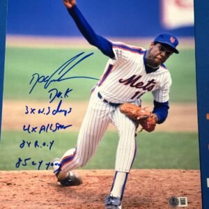 New York Mets Star Pitcher Dwight "Doc" Gooden Multi Inscribed 11x14 Photo. Beckett