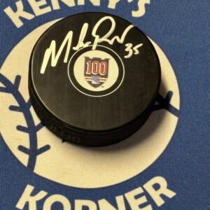 Mike Richter Rangers 100 Year Anniversary Puck