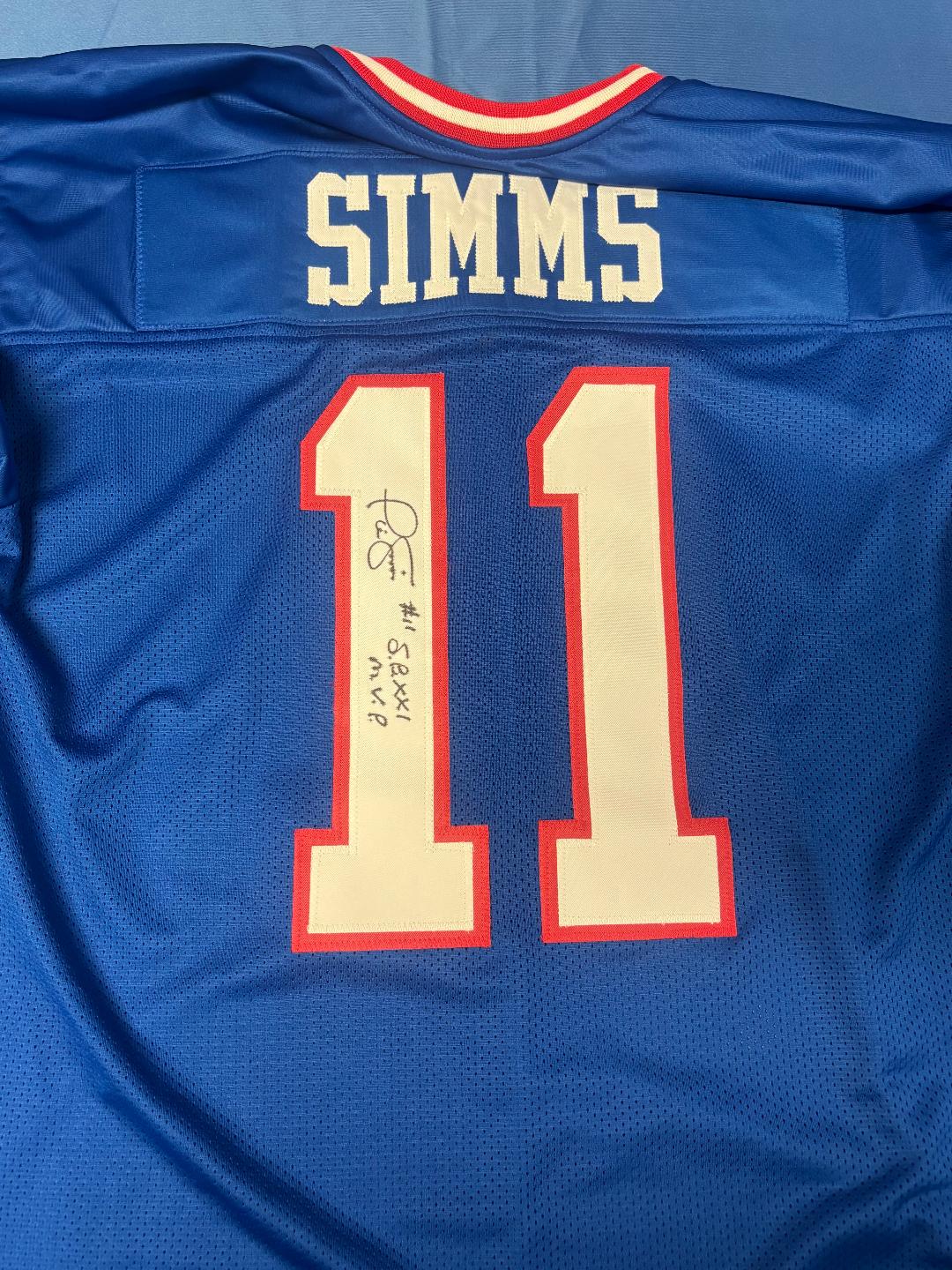 New York Giants Football All - Time Great Phil Simms Autographed Jersey